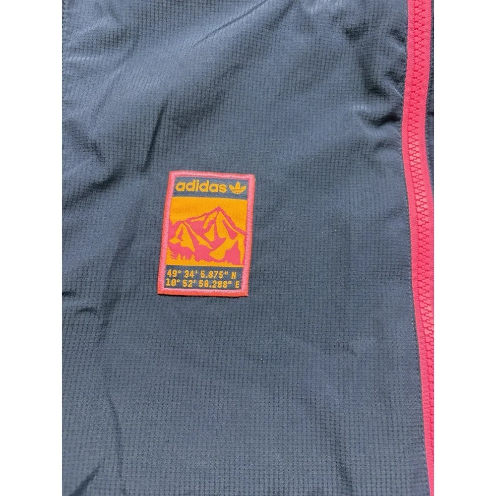 Adidas Originals Reversible Full-Zip Vest Mens M Multicolor Button Snap Pockets